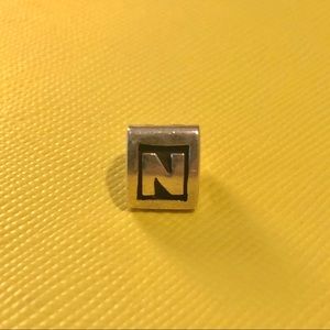 Pandora Charm Letter N - Worn